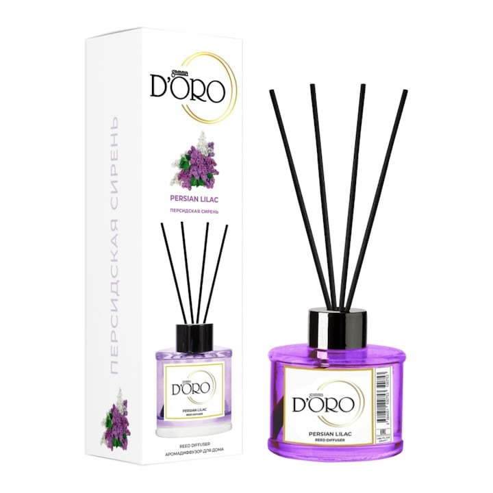 Odorizant de camera cu betisoare GAMMA D ORO 120 ml - Liliac