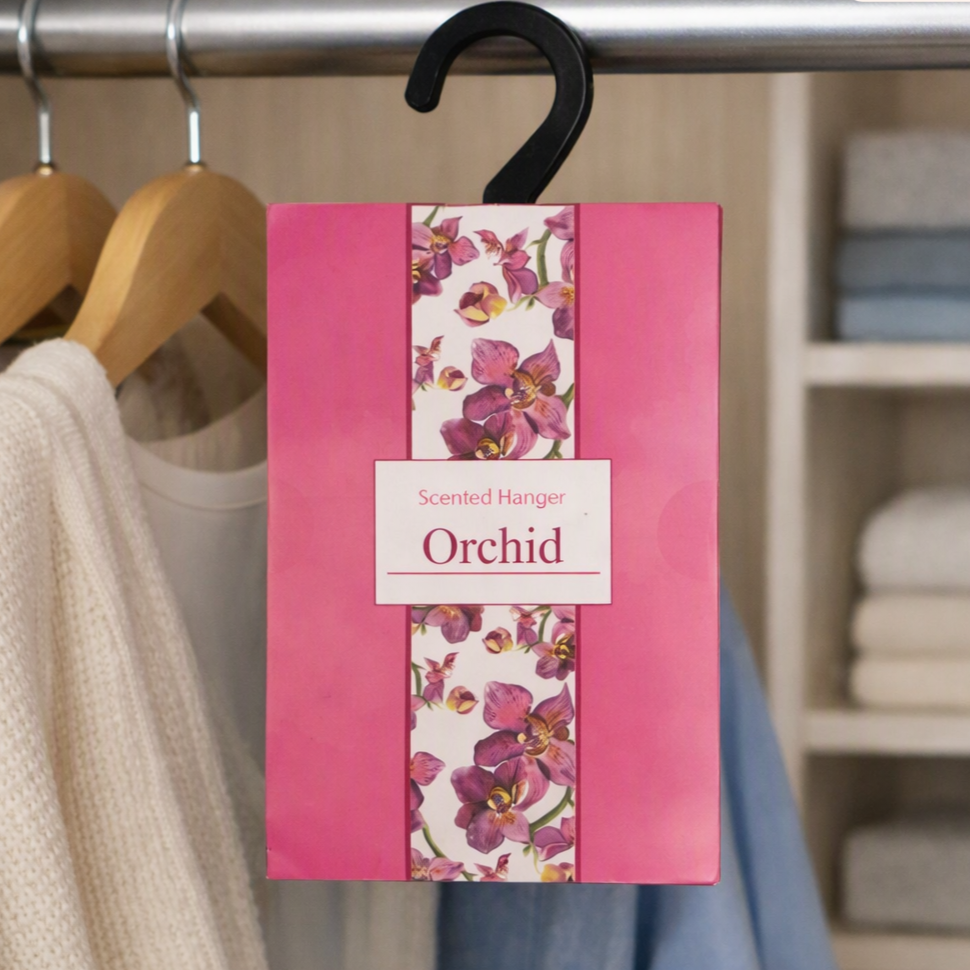 Odorizant parfumat tip umeras, cu parfum de orhidee, 24 x 12 cm, pentru dulap, dressing, sertar si autoturism [2]