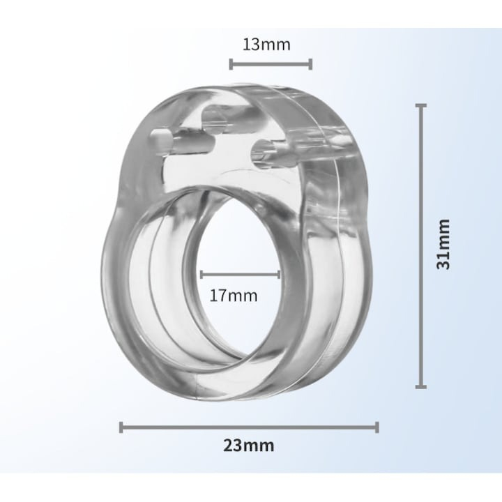 Opritor, protectie pentru maner usa, silicon, montare usoara, 31 x 23 x 17 mm, transparent [7]