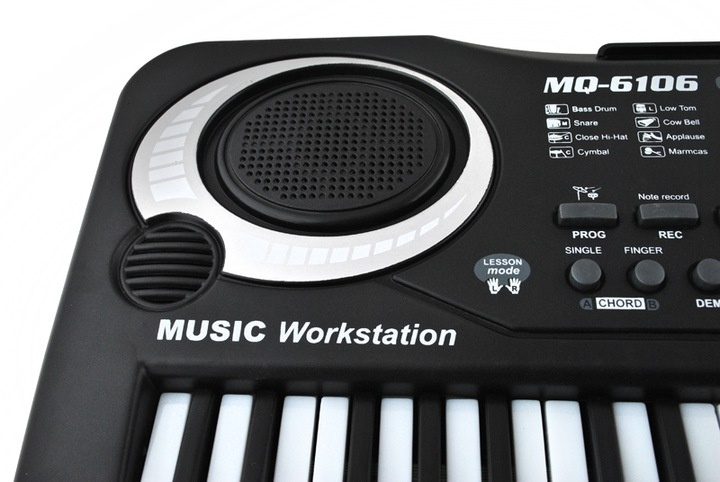 Orga electronica pentru copii, 61 clape, microfon inclus, alimentare 6V, functie de inregistrare, 54 x 17 cm – instrument muzical educational pentru incepatori [6]