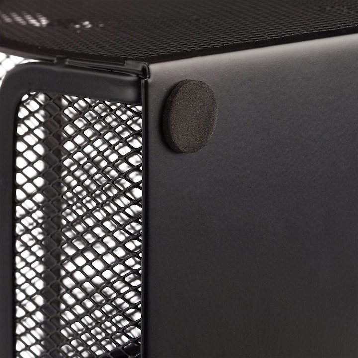 Organizator pentru birou, metalic, 7 compartimente, 22 x 14 x 12.7 cm, negru [2]