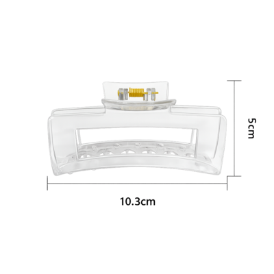 Pachet 3 clame par, culori diferite 10.3 x 5 cm, clesti din plastic rigid cu dinti curbati, deschidere larga si arc metalic, pentru coc si par voluminos [9]