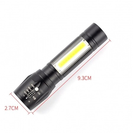 Pachet camping,mini lanterna incarcare usb cu trusa depozitate + busola cu clema de fixare [5]