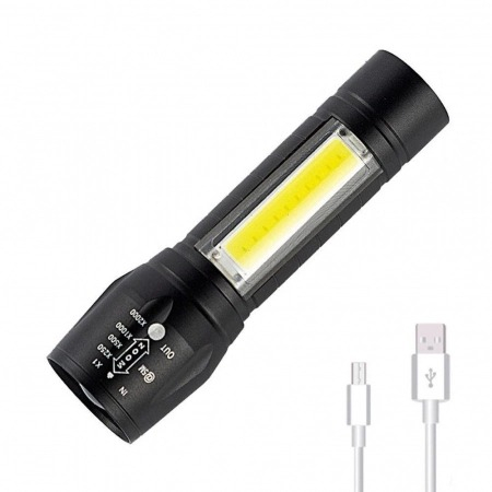 Pachet camping,mini lanterna incarcare usb cu trusa depozitate + busola cu clema de fixare [4]