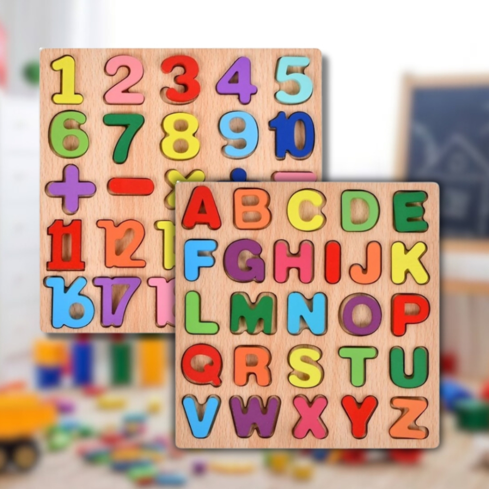 Pachet educativ din lemn pentru copii – doua table cu numere si operatii matematice [2]