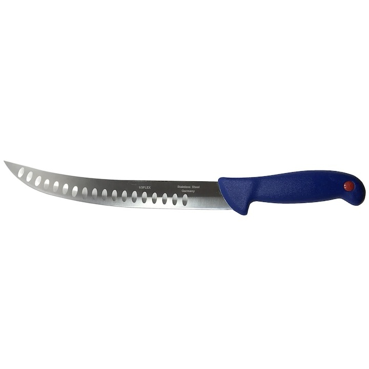 Pachet profesional pentru macelarie, dezosat, injunghiat, transat, filetat, 5 cutite, suport magnetic, masat pentru ascutit [6]
