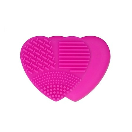 Paleta din silicon pentru curatarea pensulelor de machiaj - Roz [3]
