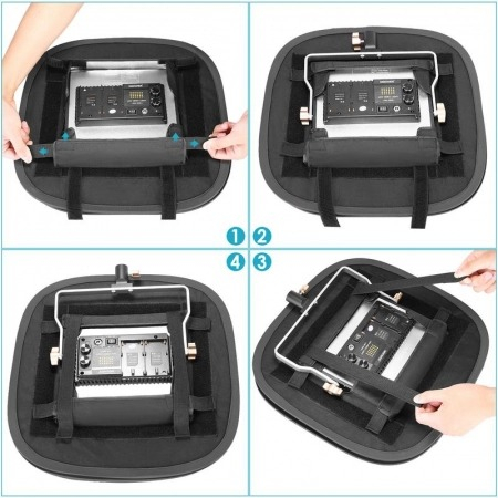 Kit 2 Panouri Neewer Bi Color 660 LED,2 difuzoare softbox,telecomanda + geanta transport [4]