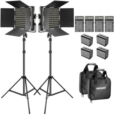 Kit 2 Panouri Neewer Bi Color 660 LED,trepiezi 200 cm,4 baterii + 4 incarcatori,2 gentute transport [5]
