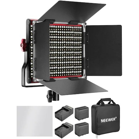 Kit 2 Panouri Neewer Bi Color 660 LED,trepiezi 200 cm,4 baterii + 4 incarcatori,2 gentute transport [10]