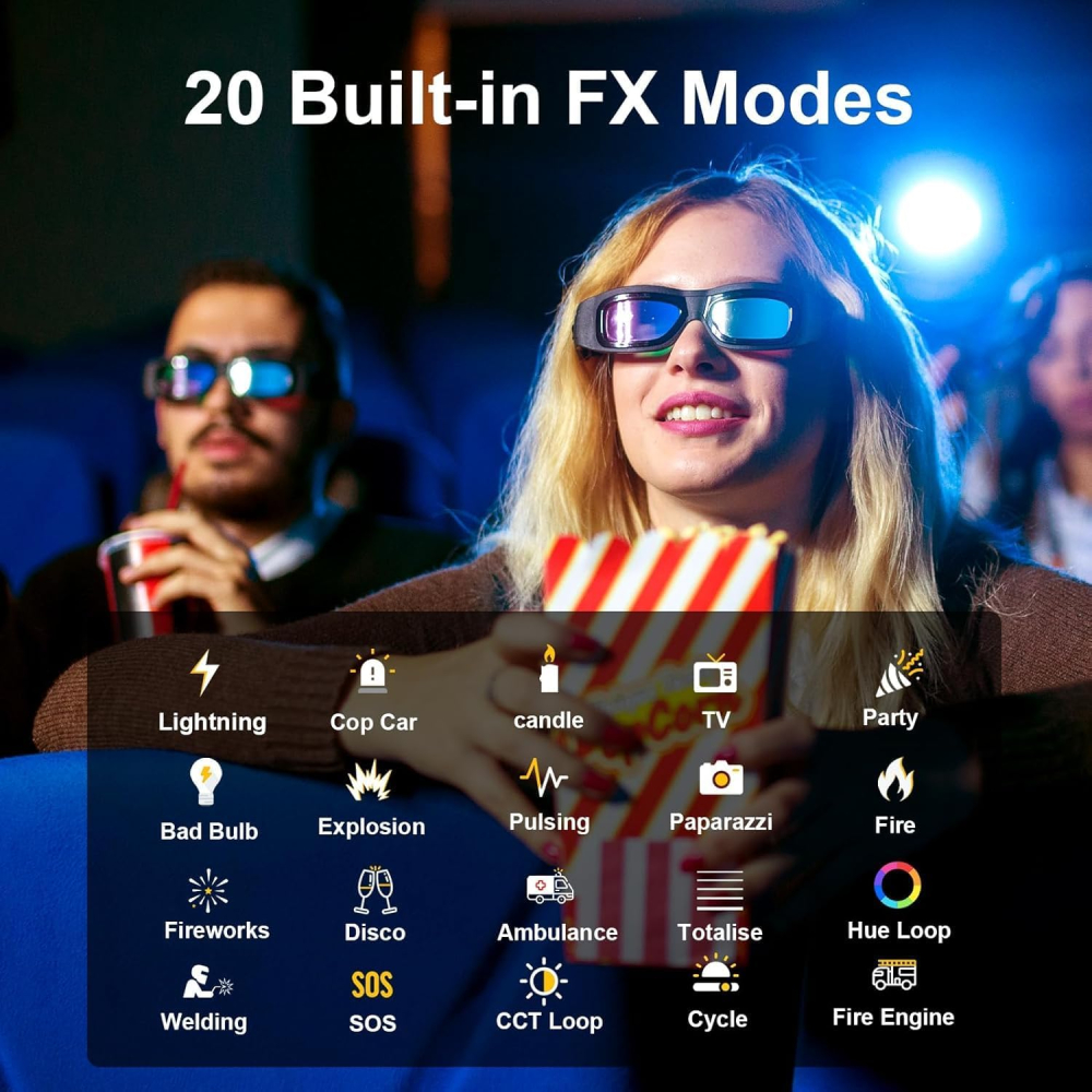 Panou LED RGB profesional GVM 800D III cu stativ inclus, 19500 Lux/0.5 m, 3200K-5600K, CRI97+, Bluetooth, 20 efecte speciale, pentru studio foto si video [6]