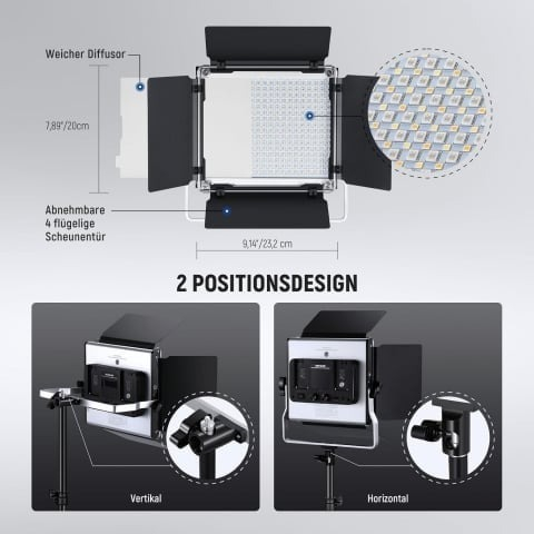 Panou Neewer RGB PRO 660 LED, trepied reglabil 200 cm, geanta transport inclusa [3]