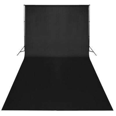 Panza fundal foto studio,din bumbac,dimensiuni 300x600 cm - Negru