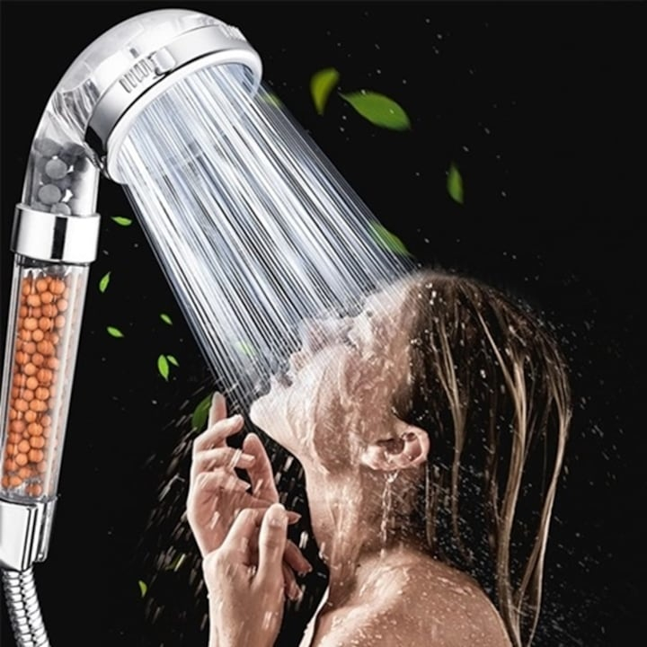 Para de dus cu filtru de turmalina si ionizare, anti-calcar, economie de apa, monofunctie, finisaj cromat [5]