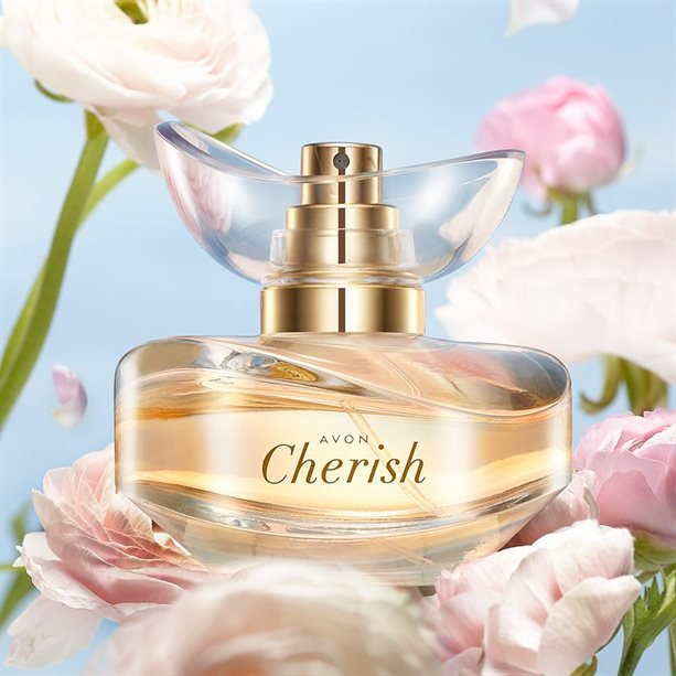 Parfum dama Avon Cherish 50 ml, apa de parfum floral fructata lemnoasa cu iasomie Sambac, flori de cires, piper roz, crin, mosc alb si santal [2]