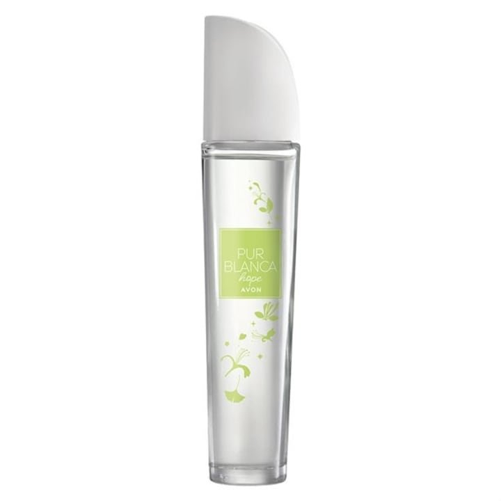 Parfum femei Avon Pur Blanca Hope 50 ml, apa de toaleta floral fructata cu bergamota, mandarina, trandafir, iasomie, note verzi, mosc si lemn alb [2]