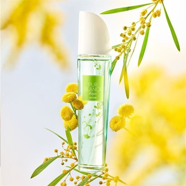 Parfum femei Avon Pur Blanca Hope 50 ml, apa de toaleta floral fructata cu bergamota, mandarina, trandafir, iasomie, note verzi, mosc si lemn alb [5]