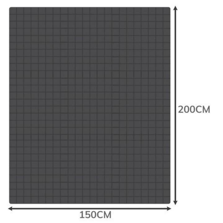 Patura senzoriala, calmeaza sistemul nervos, tratament pentru insomnie, greutate 8 kg, 200x150 cm - Gri [3]