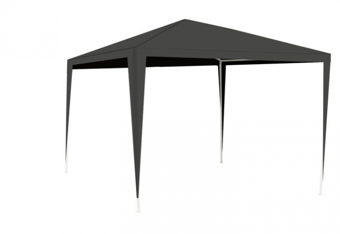 Cort,Pavilion de gradina,curte,evenimente 3x3 m cu 3 pereti laterali cu ferestre - Gri [3]