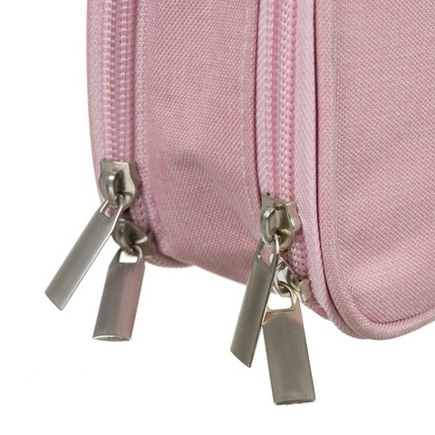 Penar scolar multifunctional cu organizare pe doua niveluri, buzunare interioare si suport pentru instrumente de scris, roz, 23 x 11 x 7 cm [7]
