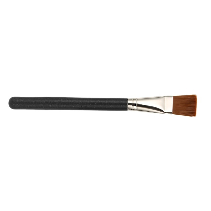 Pensula pentru pictura, body painting, cosmetice, multifunctionala, varf plat, peri sintetici fini, maner ergonomic, plastic, negru [2]