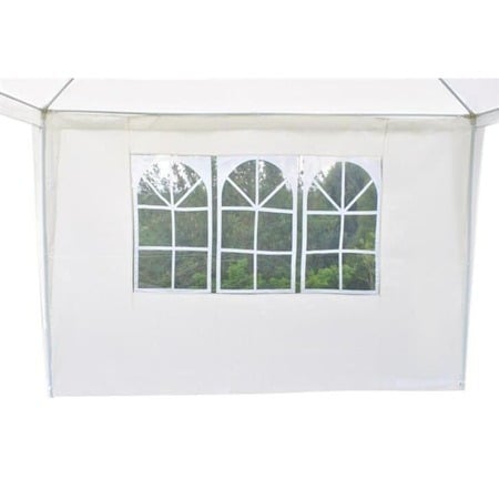 Perete pavilion din polietilena cu fereastra, 295x195 cm - Alb [2]
