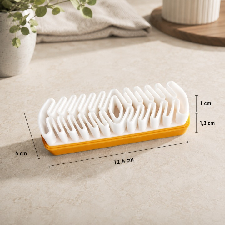 Perie Crep Profesionala pentru Curatarea Pielii Intoarse si Nubuck, Radiera din Cauciuc Creponat, pentru Incaltaminte, Genti si Haine din Piele, 12.4 x 4 cm [4]