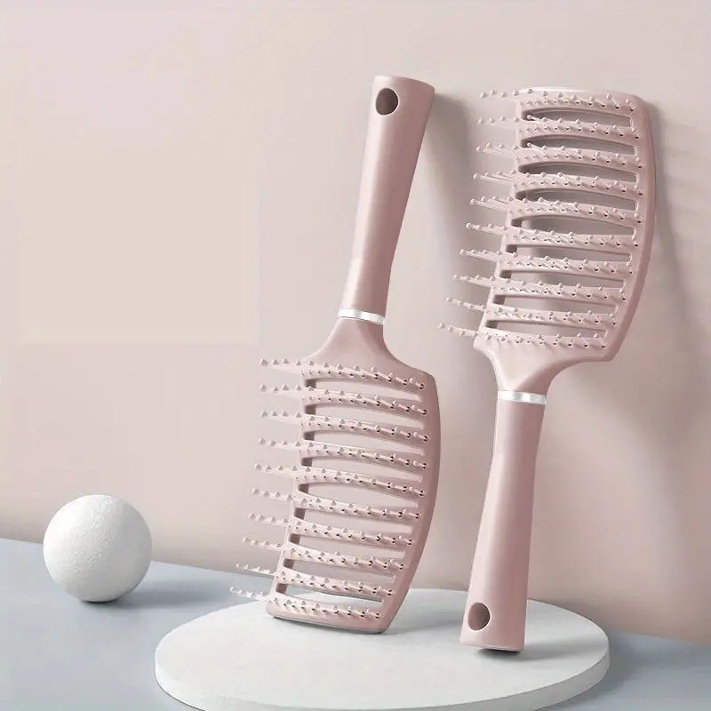 Perie de păr profesională, ventilată, anti-încâlcire, cu peri flexibili și mâner ergonomic, pentru uscare rapidă și coafare zilnică, roz – Dactylion [8]