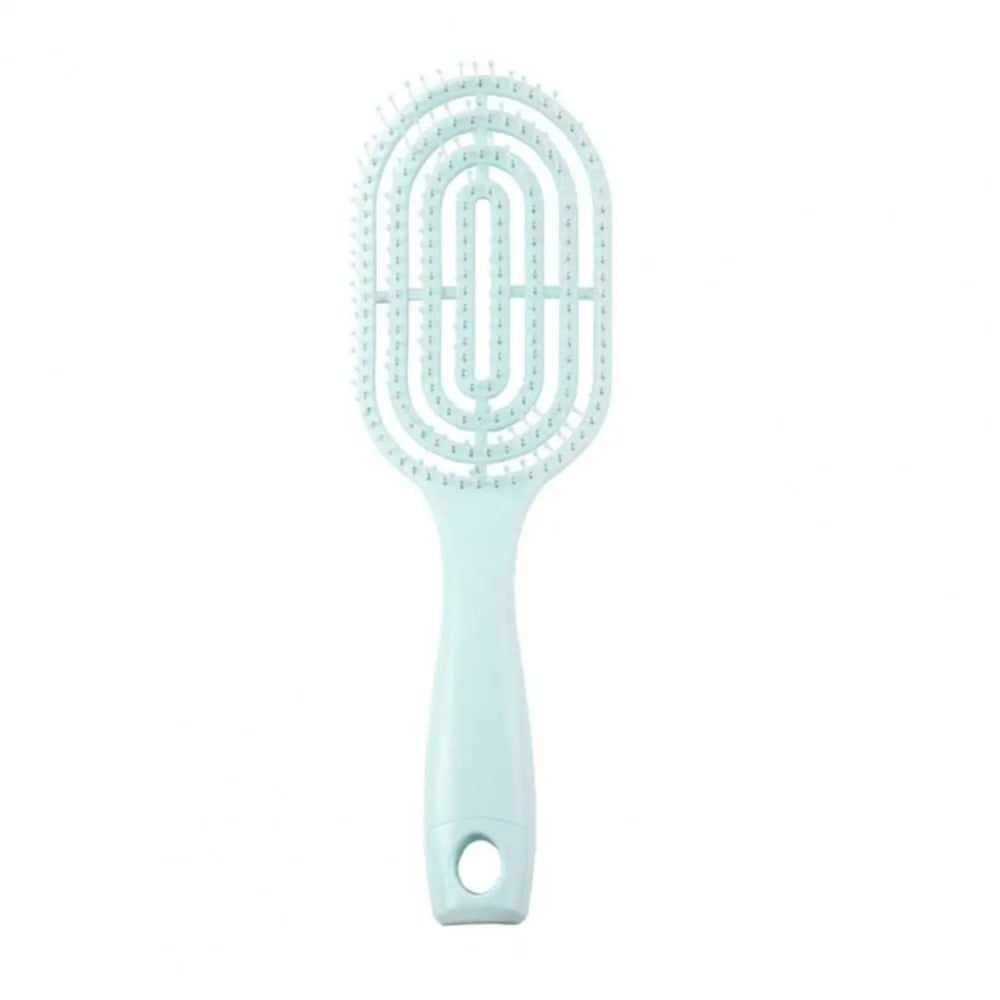 Perie de păr profesională, ventilată, anti-încâlcire, formă ovală, cu peri flexibili și mâner ergonomic, pentru uscare rapidă și coafare zilnică, verde – Dactylion [2]