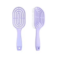 Perie de păr profesională, ventilată, anti-încâlcire, formă ovală, cu peri flexibili și mâner ergonomic, pentru uscare rapidă și coafare zilnică, diverse culori - Dactylion [2]