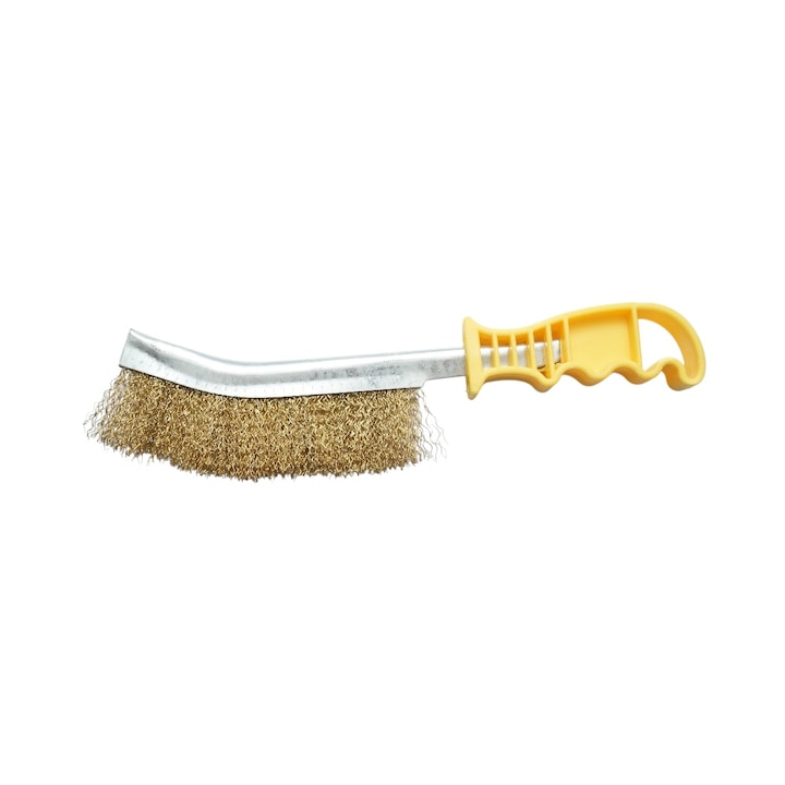 Perie de sarma manuala 225 mm cu maner din plastic, perie curatare rugina si impuritati, pentru pregatire suprafete vopsire si lacuire [4]