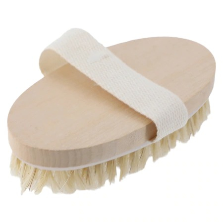 Perie naturala, umeda uscata pentru masaj corporal, anticelulitic, 12.5 x 6.5 cm, culoare Stejar Natur [2]