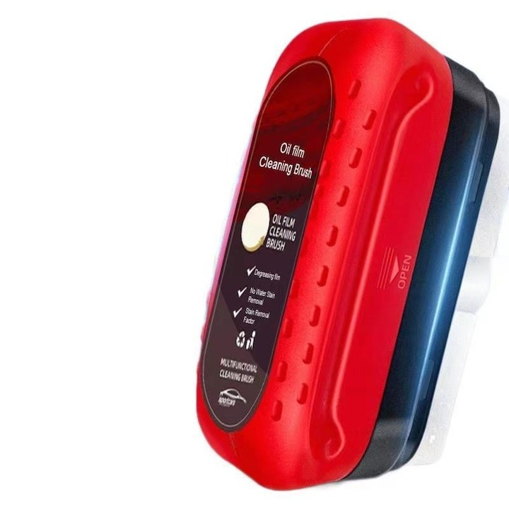 Perie pentru curatare auto, multifunctionala, pentru ulei si murdarie, parbriz, geamuri, rosu/negru [4]