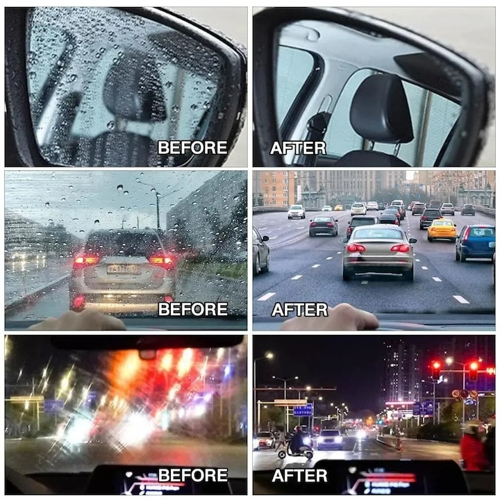 Perie pentru curatare auto, multifunctionala, pentru ulei si murdarie, parbriz, geamuri, rosu/negru [5]