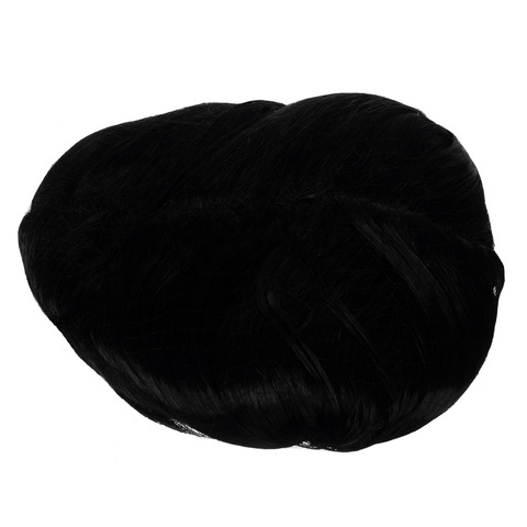 Peruca feminina lunga pentru costume si petreceri tematice, doua codite impletite, par sintetic negru, 55 cm [7]