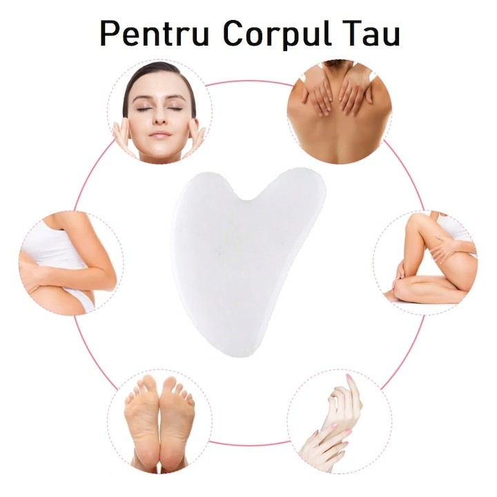 Piatra Gua Sha Jade - Alb [2]