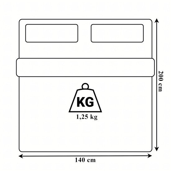 Pilota alba 140x200 cm 4 anotimpuri, 300 g/m², umplutura din fibre siliconice, husa microfibra, antialergica, reversibila si lavabila la masina [11]