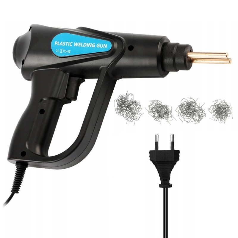 Pistol profesional de lipit plastic, set complet 200 capse incluse, trusa inclusa - Negru [2]
