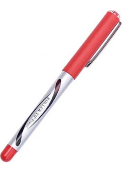 Pix cu gel rosu 0.5 mm, varf fin pentru scriere precisa, capac cu clips, corp transparent si grip pentru scoala, birou si notite [3]