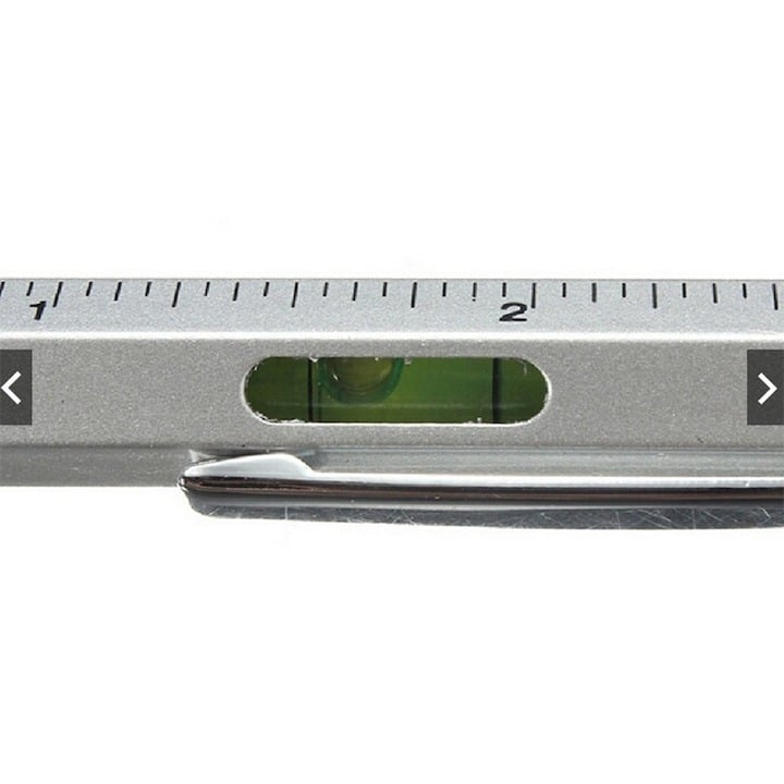 Pix multifunctional 6 in 1, rigla, 2 surubelnite, touchscreen, nivela cu bula, metal - Rosu [3]