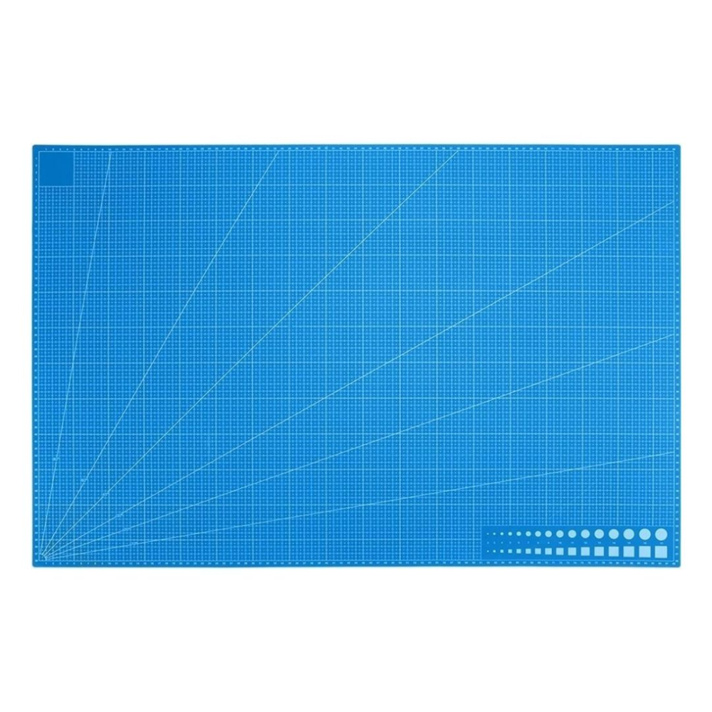 Placa de taiere fata-verso A2, 45 x 60 cm, cu auto-vindecare, grila precisa si suprafata profesionala, albastra, ideala pentru croitorie, craft, arhitectura si proiecte DIY [9]