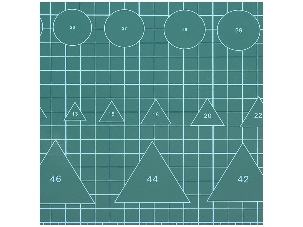 Placa de taiere fata-verso A2, 45 x 60 cm, cu auto-vindecare, grila precisa si suprafata profesionala, verde, ideala pentru croitorie, craft, arhitectura si proiecte DIY [3]