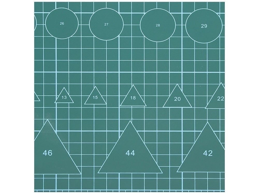 Placa de taiere fata-verso A3, 30 x 45 cm, cu auto-vindecare, grila precisa si suprafata profesionala, verde, ideala pentru croitorie, craft, arhitectura si proiecte DIY [3]