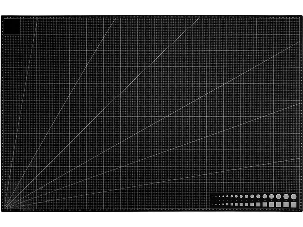 Placa de taiere fata-verso A5, 15 x 22 cm, cu auto-vindecare, grila precisa si suprafata profesionala, neagra, ideala pentru croitorie, craft, arhitectura si proiecte DIY [1]