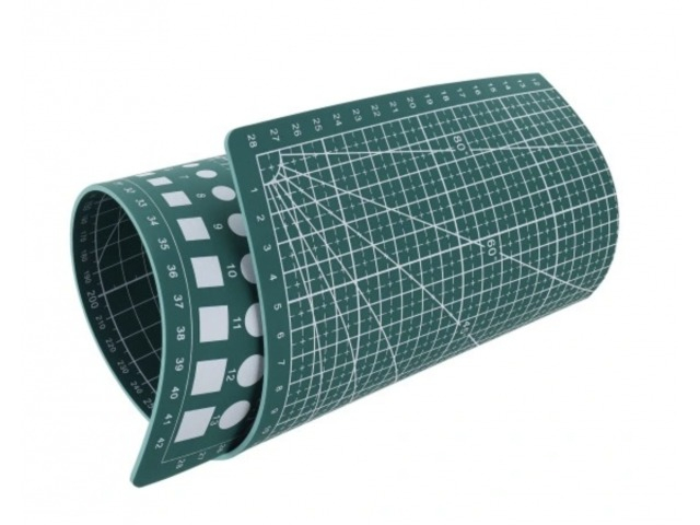 Placa pentru taiere precisa, modelare, fata-verso, cu auto-vindecare A3, 30 x 45 cm, scara clar vizibila, verde [8]