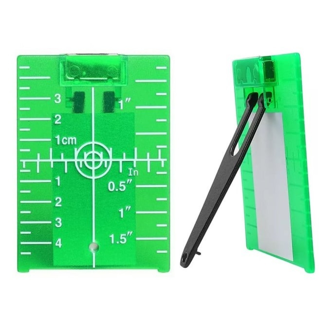 Placa tinta pentru nivela laser, plastic, 10.5 x 7.5 cm, verde