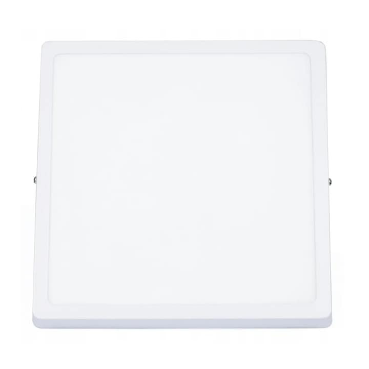 Plafoniera LED, 18 W, patrata, 4000 K, 21 x 21 cm, alb [1]