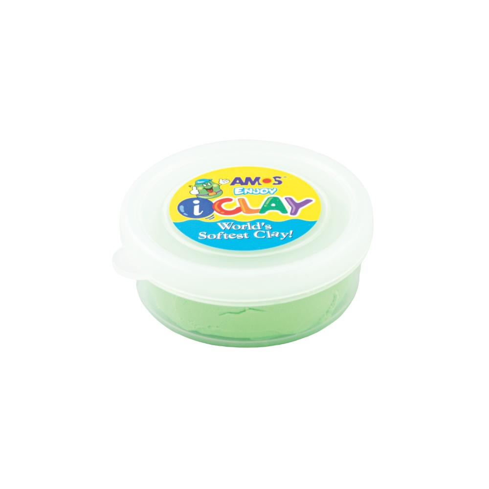 Plastilina elastica pentru modelare, culoare neon intensa, uscare fara crapare, 18 g, verde neon [3]