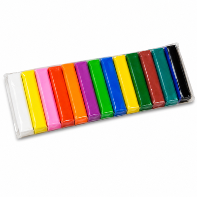 Plastilina multicolor 15 culori, 170 g, 15 batoane 6 x 1 x 1 cm, pentru copii 3+ ani, set modelaj moale, non-toxic, fara gluten, creativitate si dexteritate [2]