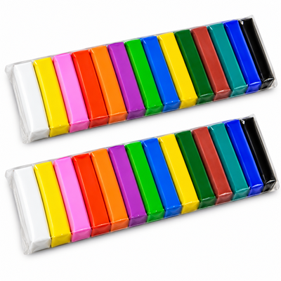 Plastilina multicolor 15 culori/set, 2 seturi, 340 g, 30 batoane 6 x 1 x 1 cm, pentru copii 3+ ani, modelaj creativ, non-toxica, fara gluten [3]